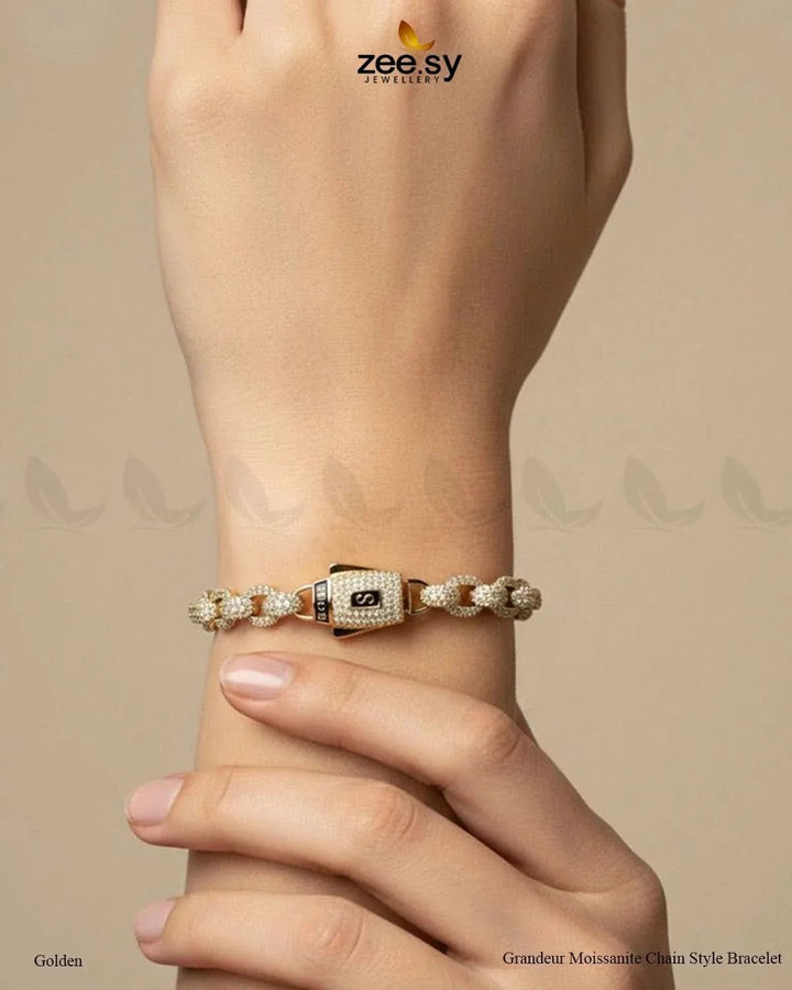 Grandeur Moissanite Charm Style Bracelet Bracelet - Zeesy Jewellery Pakistan | Premium Artificial & Imitation Jewellery