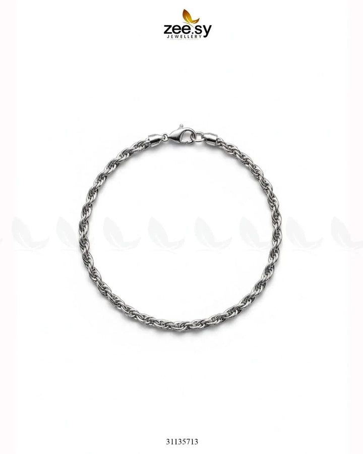 Storm Small Rope Bracelet for Men Silver Bracelet - Zeesy Jewellery Pakistan | Premium Artificial & Imitation Jewellery
