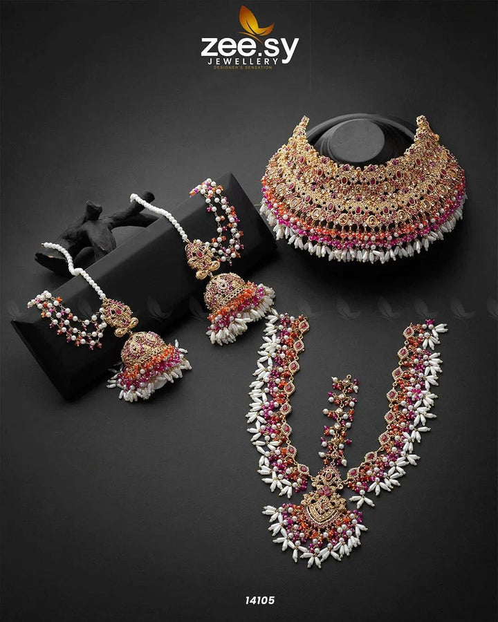 Aurora Bridal Set Bridal Set - Zeesy Jewellery Pakistan | Premium Artificial & Imitation Jewellery