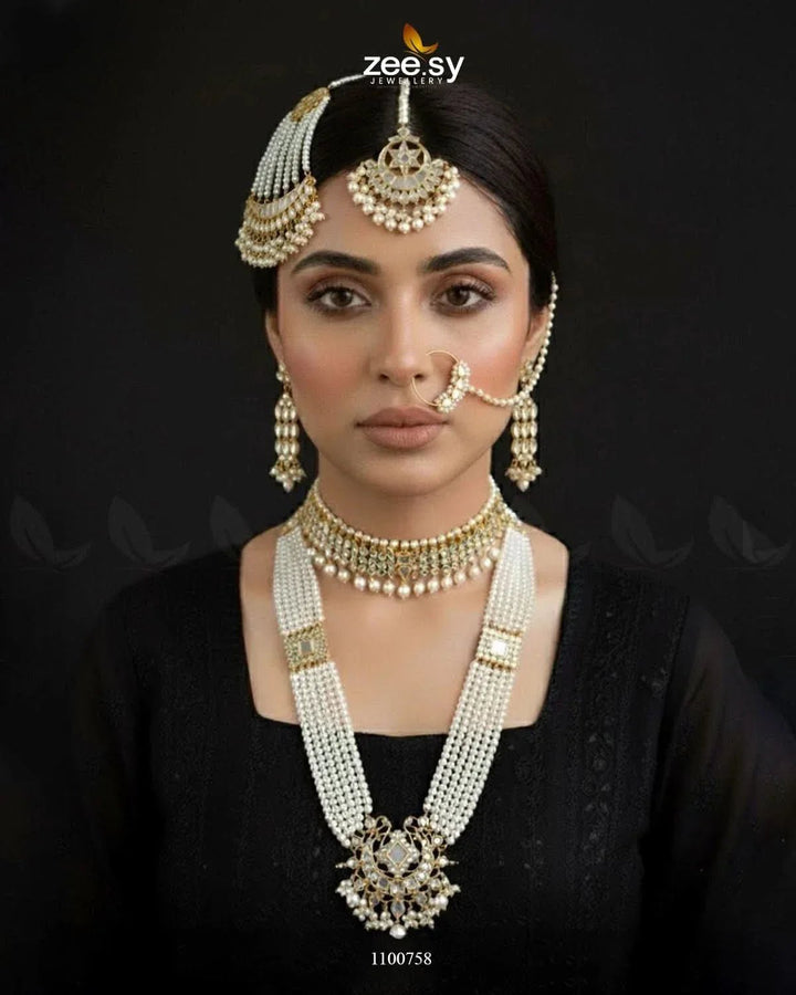 Kundan Bridal-0148 Bridal Set - Zeesy Jewellery Pakistan | Premium Artificial & Imitation Jewellery