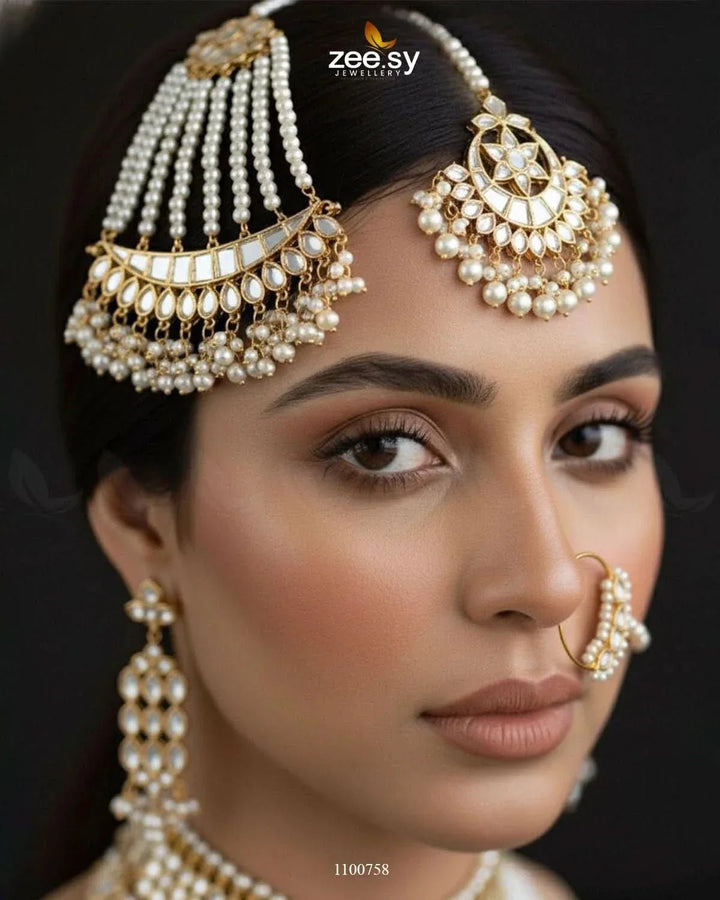 Kundan Bridal-0148 Bridal Set - Zeesy Jewellery Pakistan | Premium Artificial & Imitation Jewellery