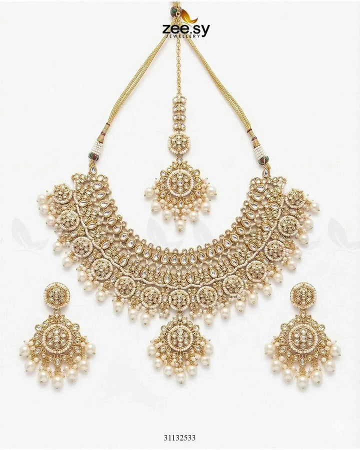 Royal Heritage Kundan Bridal Set Bridal Set - Zeesy Jewellery Pakistan | Premium Artificial & Imitation Jewellery