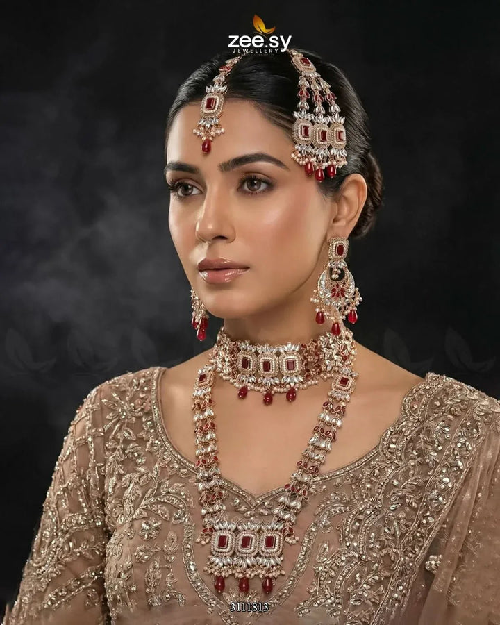 Anushka Bridal Set Bridal Set - Zeesy Jewellery Pakistan | Premium Artificial & Imitation Jewellery