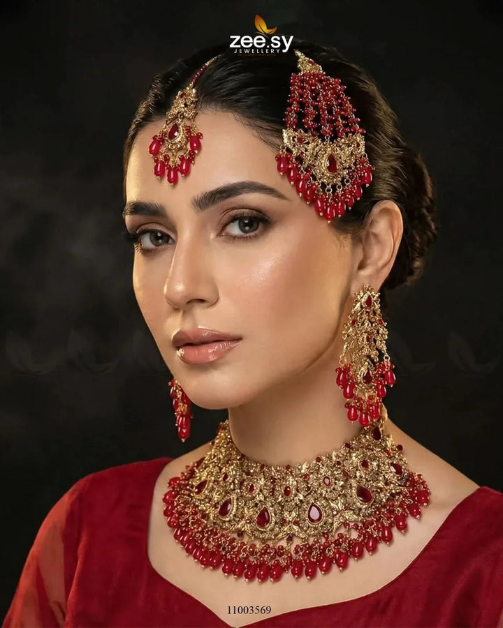 BRIDAL-0204 Bridal Set - Zeesy Jewellery Pakistan | Premium Artificial & Imitation Jewellery