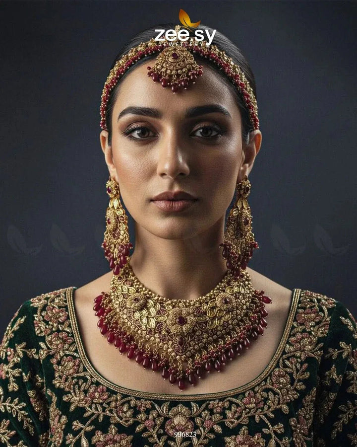Lantana Bridal Set Bridal Set - Zeesy Jewellery Pakistan | Premium Artificial & Imitation Jewellery