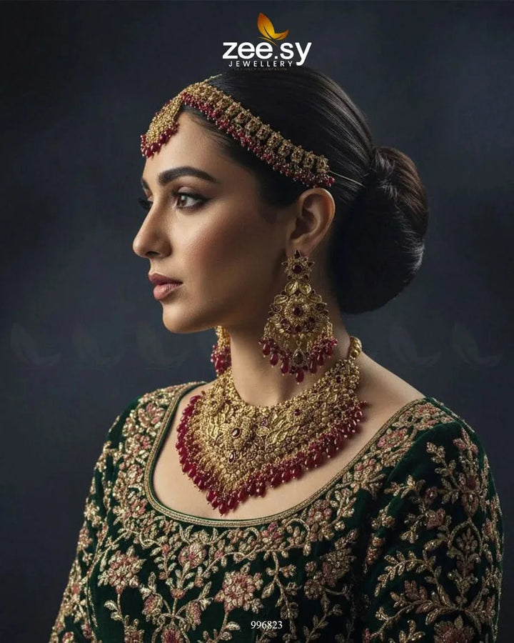 Lantana Bridal Set Bridal Set - Zeesy Jewellery Pakistan | Premium Artificial & Imitation Jewellery