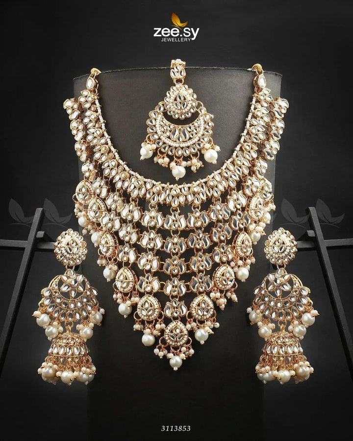 Uzma Bridal Set White Bridal Set - Zeesy Jewellery Pakistan | Premium Artificial & Imitation Jewellery