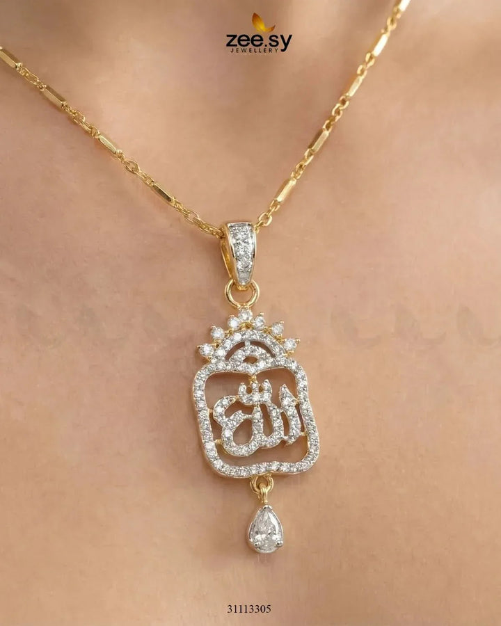 Al-Rehman Calligraphy Locket Calligraphy Pendant - Zeesy Jewellery Pakistan | Premium Artificial & Imitation Jewellery