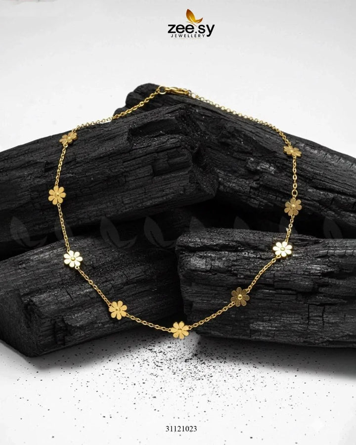 Chic Floral Station Chain chains - Zeesy Jewellery Pakistan | Premium Artificial & Imitation Jewellery