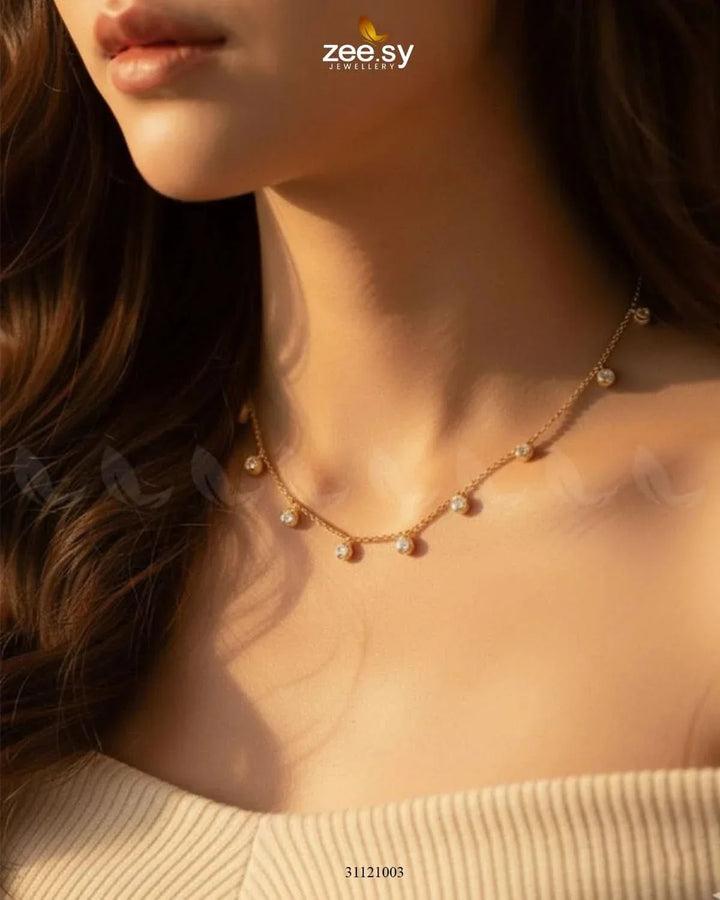 Dainty Crystal Dangle Chain chains - Zeesy Jewellery Pakistan | Premium Artificial & Imitation Jewellery
