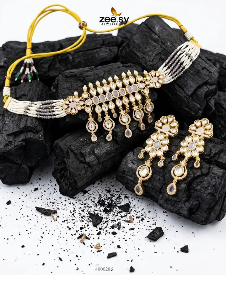 Classic Teardrop Choker Set Necklace Sets - Zeesy Jewellery Pakistan | Premium Artificial & Imitation Jewellery