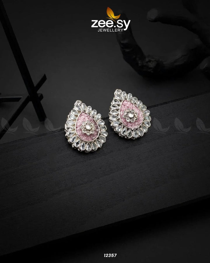 Turkish Earrings Pink Earrings - Zeesy Jewellery Pakistan | Premium Artificial & Imitation Jewellery