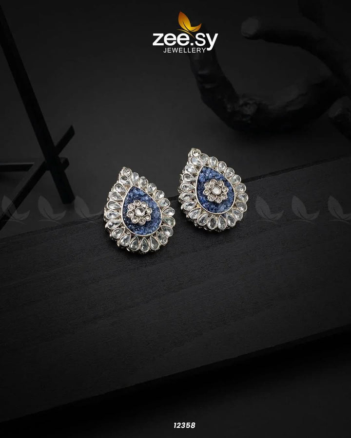 Turkish Earrings Blue Earrings - Zeesy Jewellery Pakistan | Premium Artificial & Imitation Jewellery