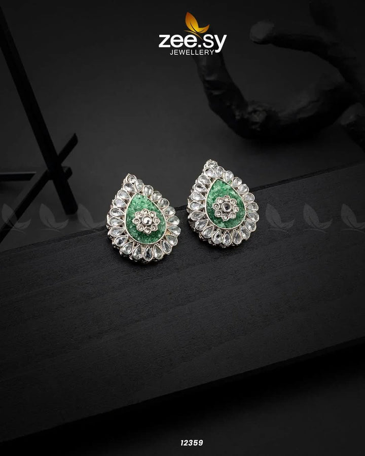 Turkish Earrings Green Earrings - Zeesy Jewellery Pakistan | Premium Artificial & Imitation Jewellery