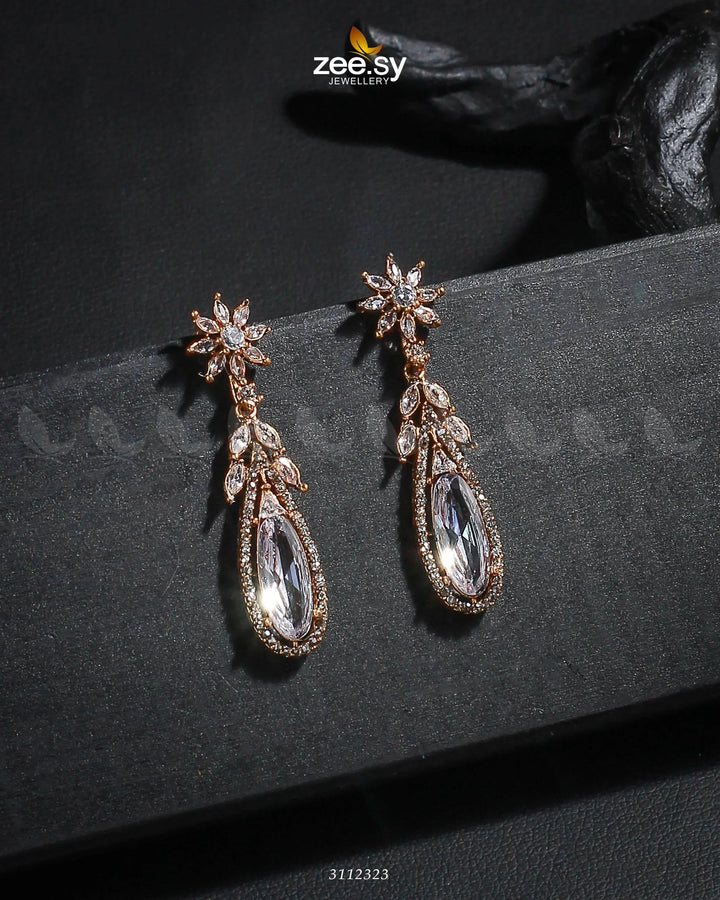 Rimsha's Earrings Golden White Earrings - Zeesy Jewellery Pakistan | Premium Artificial & Imitation Jewellery