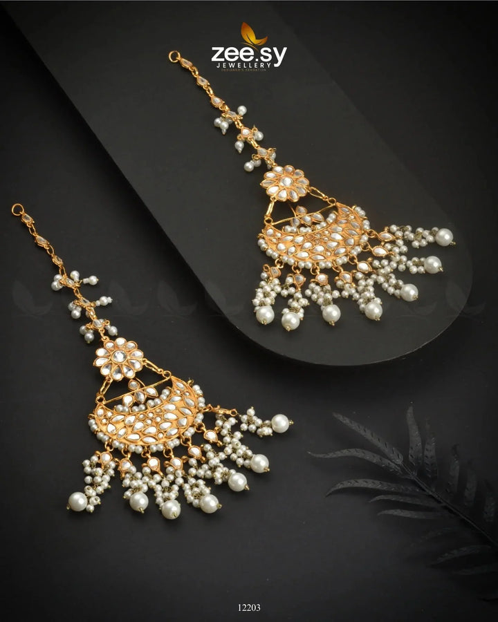Faiqa's Magnificent Kundan Earrings Earrings - Zeesy Jewellery Pakistan | Premium Artificial & Imitation Jewellery