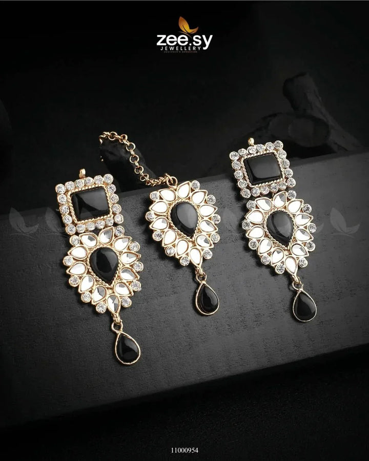 EARRINGS-0461 Black Earrings - Zeesy Jewellery Pakistan | Premium Artificial & Imitation Jewellery