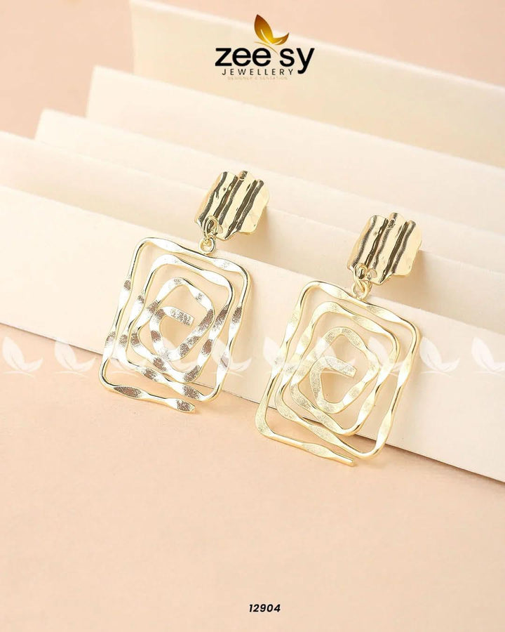 Anemone Earrings Golden Earrings - Zeesy Jewellery Pakistan | Premium Artificial & Imitation Jewellery