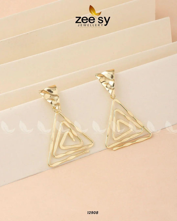 Begonia Earrings Golden Earrings - Zeesy Jewellery Pakistan | Premium Artificial & Imitation Jewellery