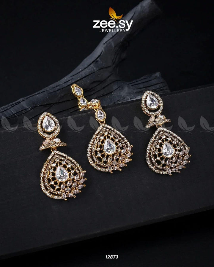 Plumeria Earrings Golden White Earrings - Zeesy Jewellery Pakistan | Premium Artificial & Imitation Jewellery