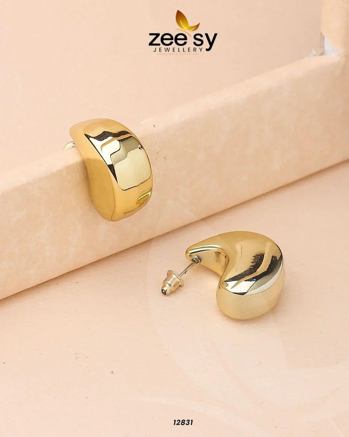 Crescent Hoop Earrings Earrings - Zeesy Jewellery Pakistan | Premium Artificial & Imitation Jewellery