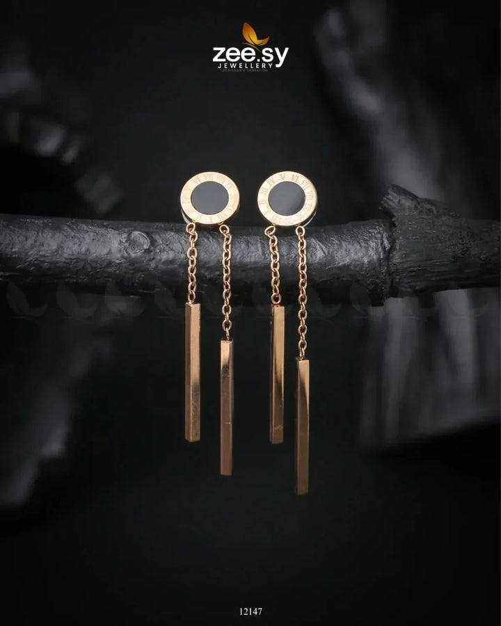 Elegance Earrings Golden Earrings - Zeesy Jewellery Pakistan | Premium Artificial & Imitation Jewellery