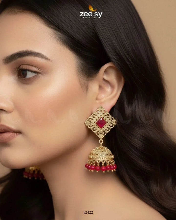 Ethnic Jhumki Earrings Earrings - Zeesy Jewellery Pakistan | Premium Artificial & Imitation Jewellery