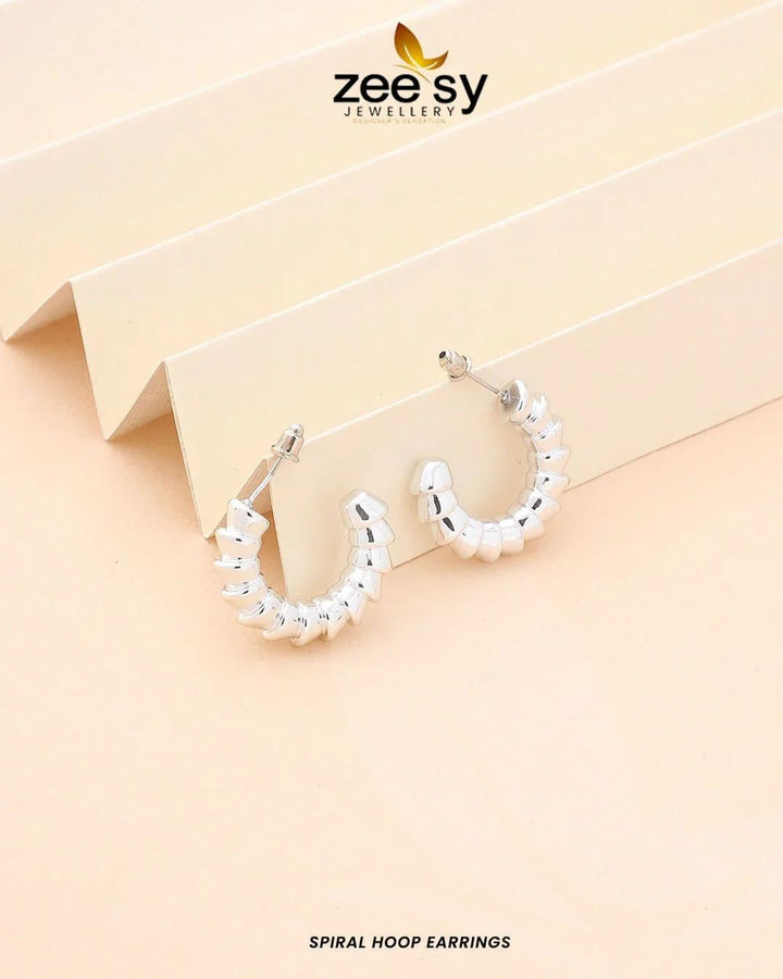 Spiral Hoop Earrings Earrings - Zeesy Jewellery Pakistan | Premium Artificial & Imitation Jewellery