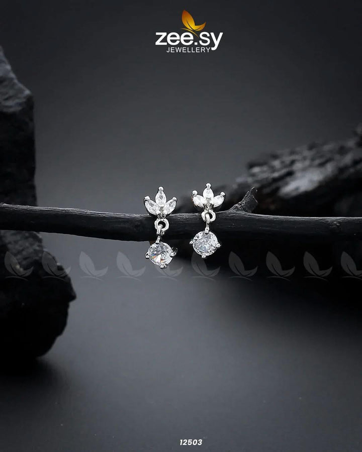 Tiny Leaf Earrings Silver Earrings - Zeesy Jewellery Pakistan | Premium Artificial & Imitation Jewellery