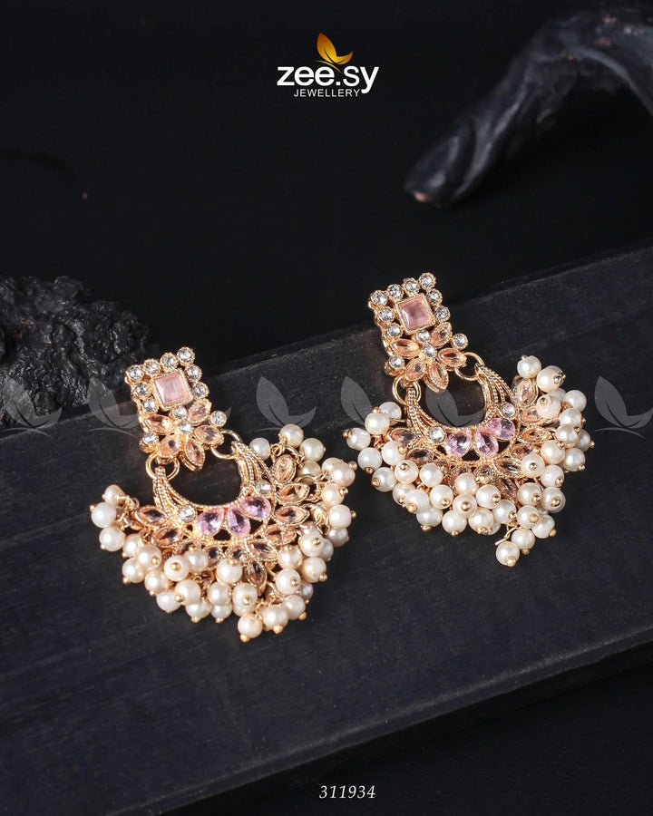 Lily Earrings Mint pink Earrings - Zeesy Jewellery Pakistan | Premium Artificial & Imitation Jewellery