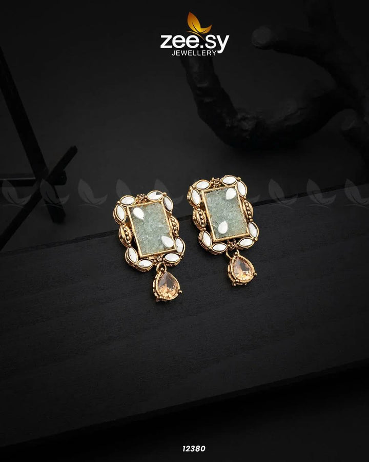 Ethereal Earrings Mint Green Earrings - Zeesy Jewellery Pakistan | Premium Artificial & Imitation Jewellery