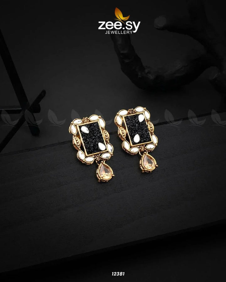 Ethereal Earrings Black Earrings - Zeesy Jewellery Pakistan | Premium Artificial & Imitation Jewellery