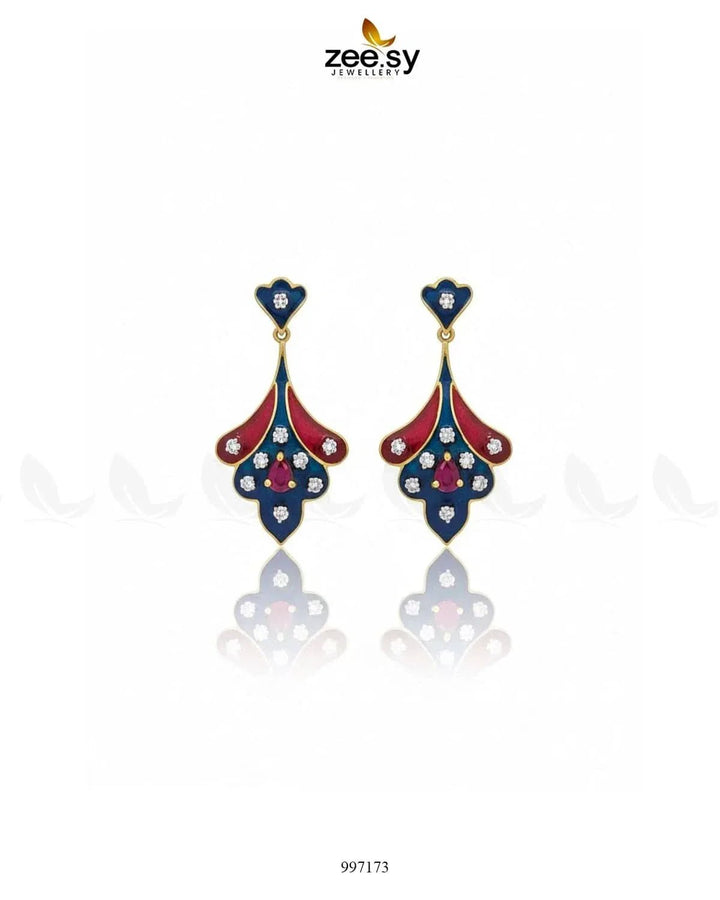 Balsam Earrings Green & Mahroon Earrings - Zeesy Jewellery Pakistan | Premium Artificial & Imitation Jewellery