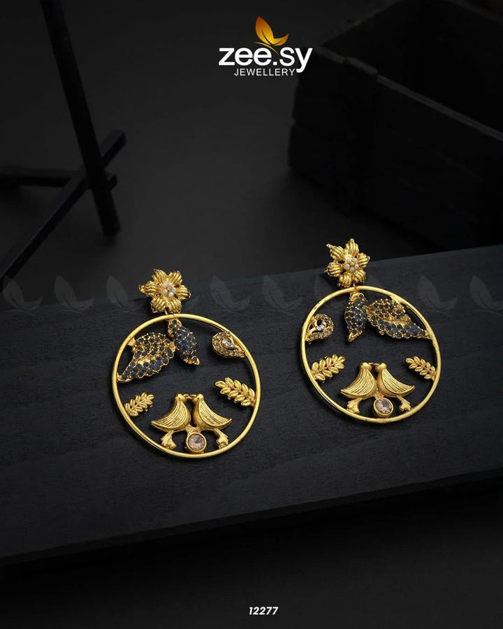 Nouveau Earrings Blue Earrings - Zeesy Jewellery Pakistan | Premium Artificial & Imitation Jewellery
