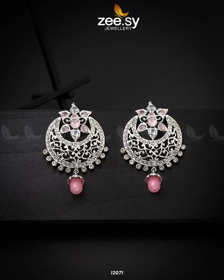 EARRINGS-0823 Pink Earrings - Zeesy Jewellery Pakistan | Premium Artificial & Imitation Jewellery