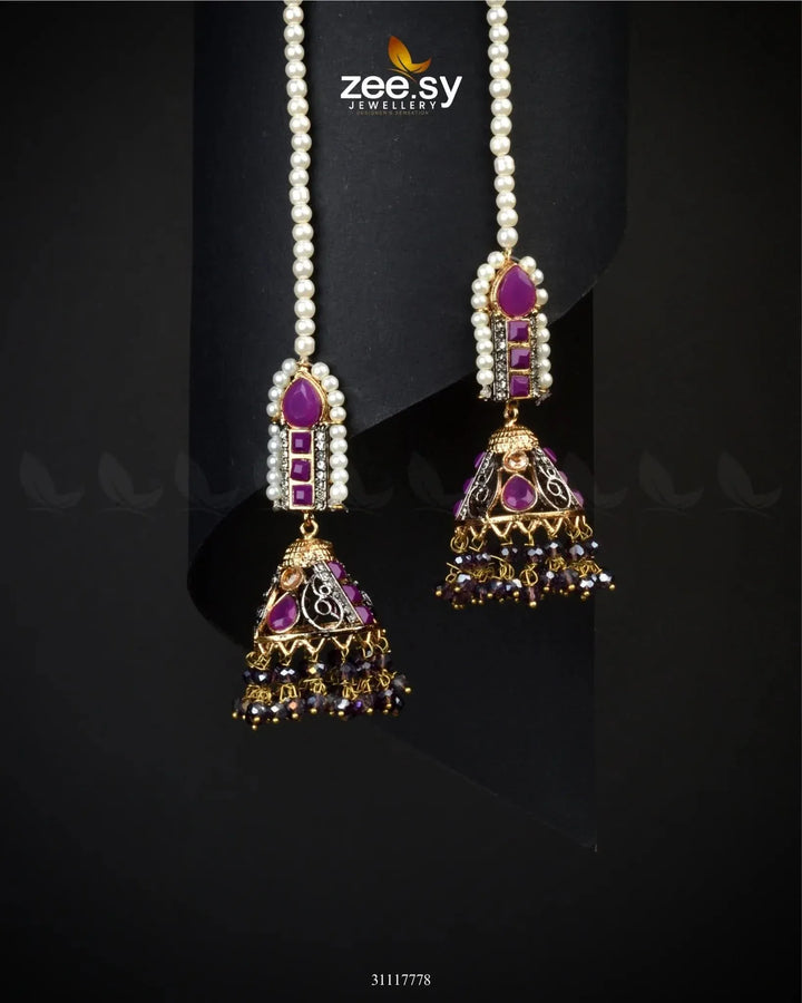 Willoow Earrings Purple Earrings - Zeesy Jewellery Pakistan | Premium Artificial & Imitation Jewellery
