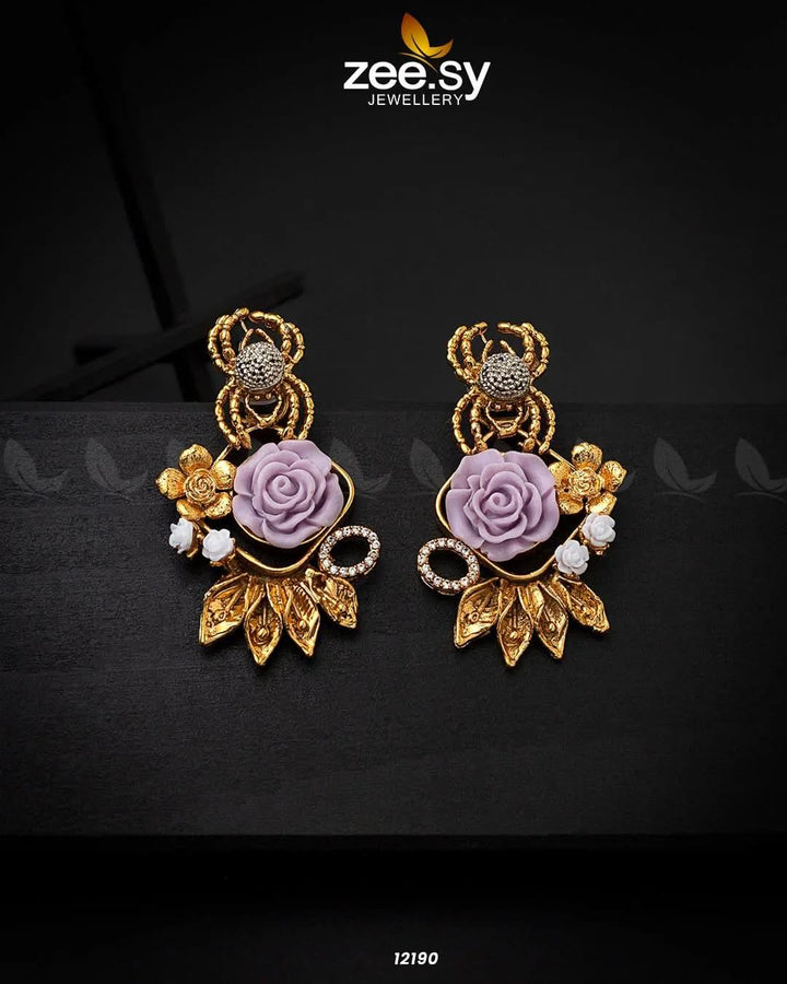 Spider Earrings Purple Earrings - Zeesy Jewellery Pakistan | Premium Artificial & Imitation Jewellery