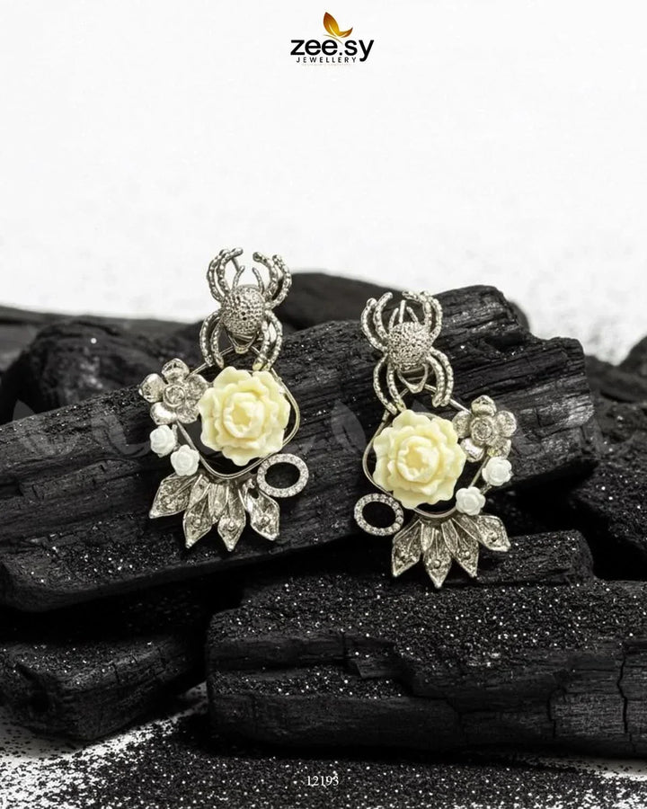 Spider Earrings Silver Earrings - Zeesy Jewellery Pakistan | Premium Artificial & Imitation Jewellery