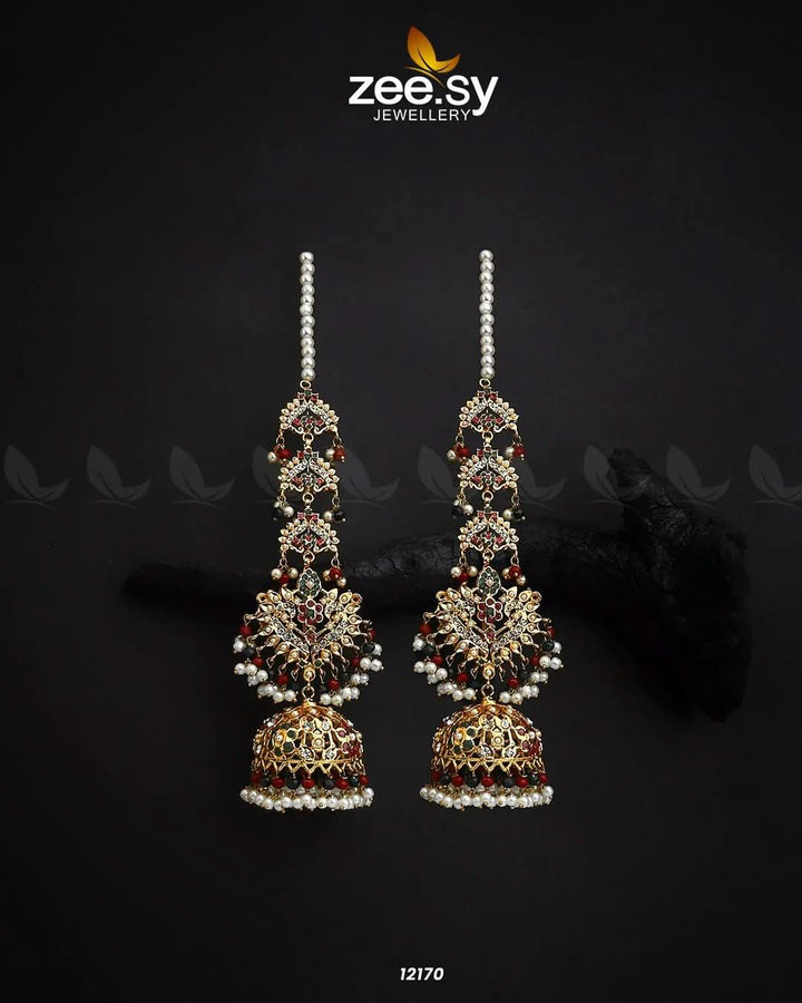 Magnolia Pearl Drop Jhumki Earrings Earrings - Zeesy Jewellery Pakistan | Premium Artificial & Imitation Jewellery