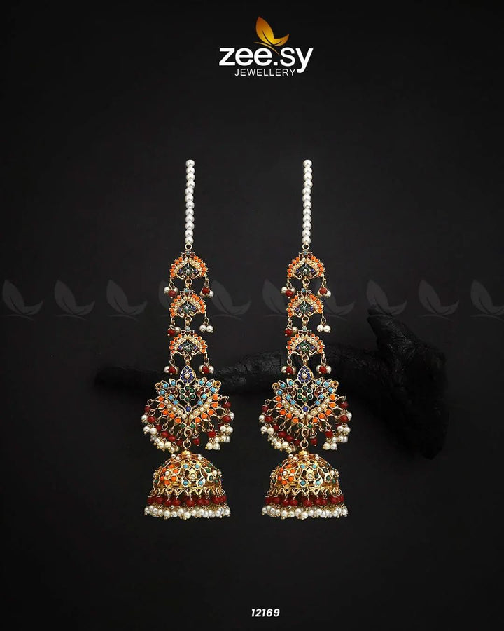 Magnolia Pearl Drop Jhumki Earrings Earrings - Zeesy Jewellery Pakistan | Premium Artificial & Imitation Jewellery