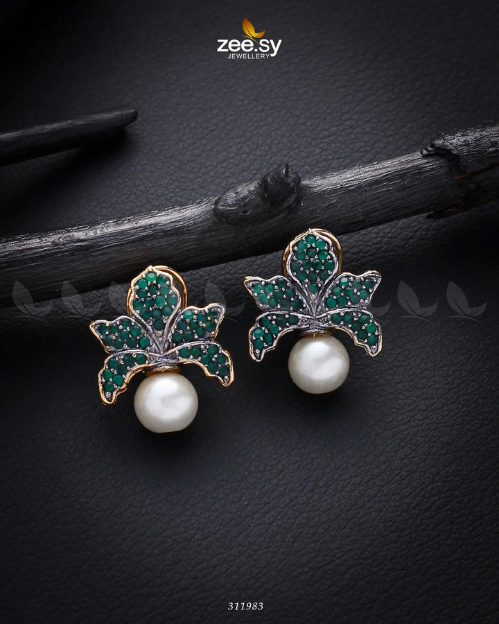 Foxglove Earrings Green Earrings - Zeesy Jewellery Pakistan | Premium Artificial & Imitation Jewellery