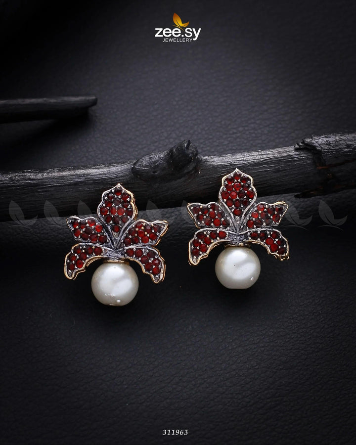 Foxglove Earrings Red Earrings - Zeesy Jewellery Pakistan | Premium Artificial & Imitation Jewellery