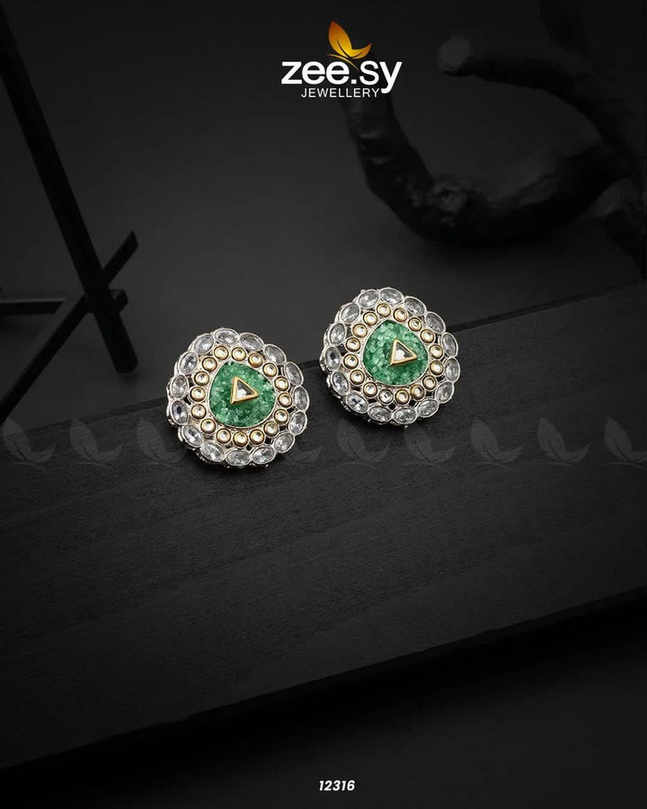Granite Earrings Green Earrings - Zeesy Jewellery Pakistan | Premium Artificial & Imitation Jewellery