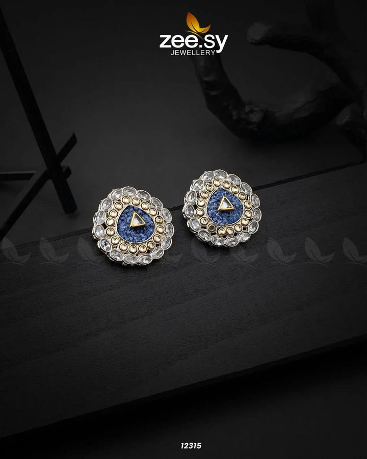 Granite Earrings Blue Earrings - Zeesy Jewellery Pakistan | Premium Artificial & Imitation Jewellery