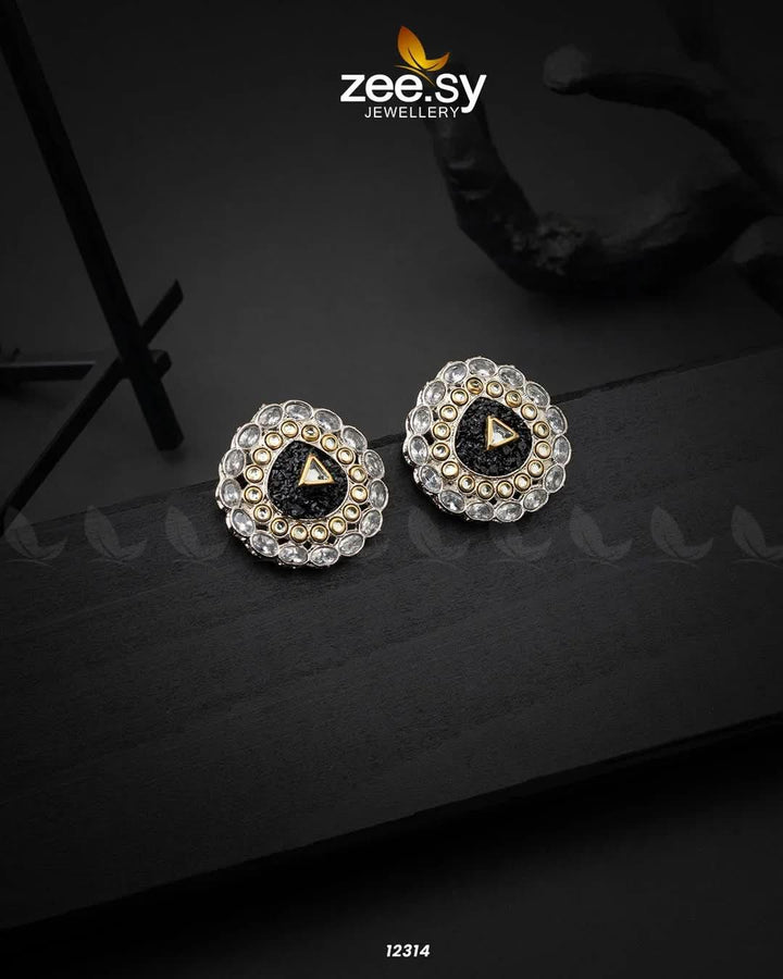 Granite Earrings Black Earrings - Zeesy Jewellery Pakistan | Premium Artificial & Imitation Jewellery