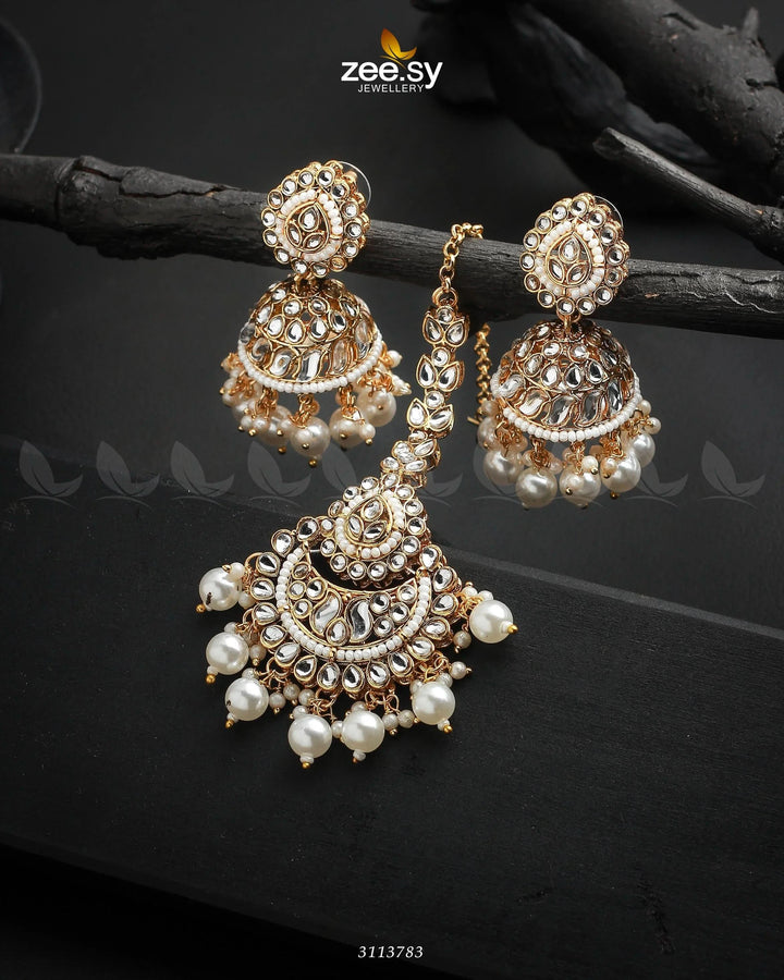Rija Earrings White Earrings - Zeesy Jewellery Pakistan | Premium Artificial & Imitation Jewellery