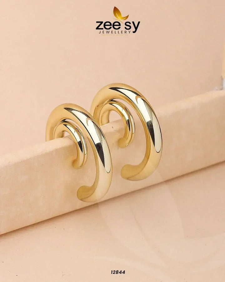Arc Earrings Golden Earrings - Zeesy Jewellery Pakistan | Premium Artificial & Imitation Jewellery