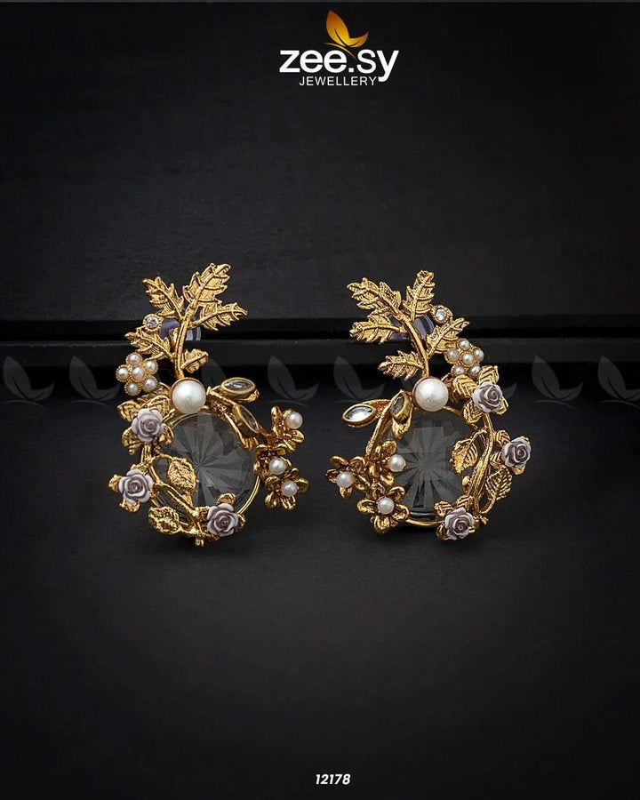 Bract Earrings White Earrings - Zeesy Jewellery Pakistan | Premium Artificial & Imitation Jewellery