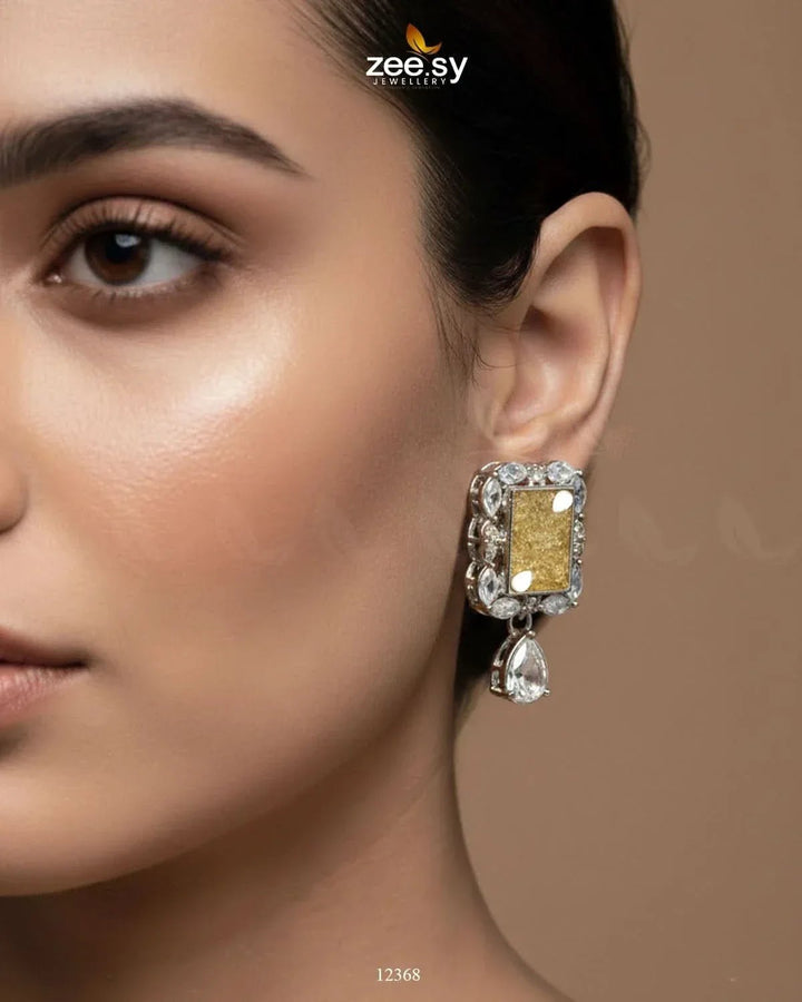 Agate Drop Studs Earrings Earrings - Zeesy Jewellery Pakistan | Premium Artificial & Imitation Jewellery
