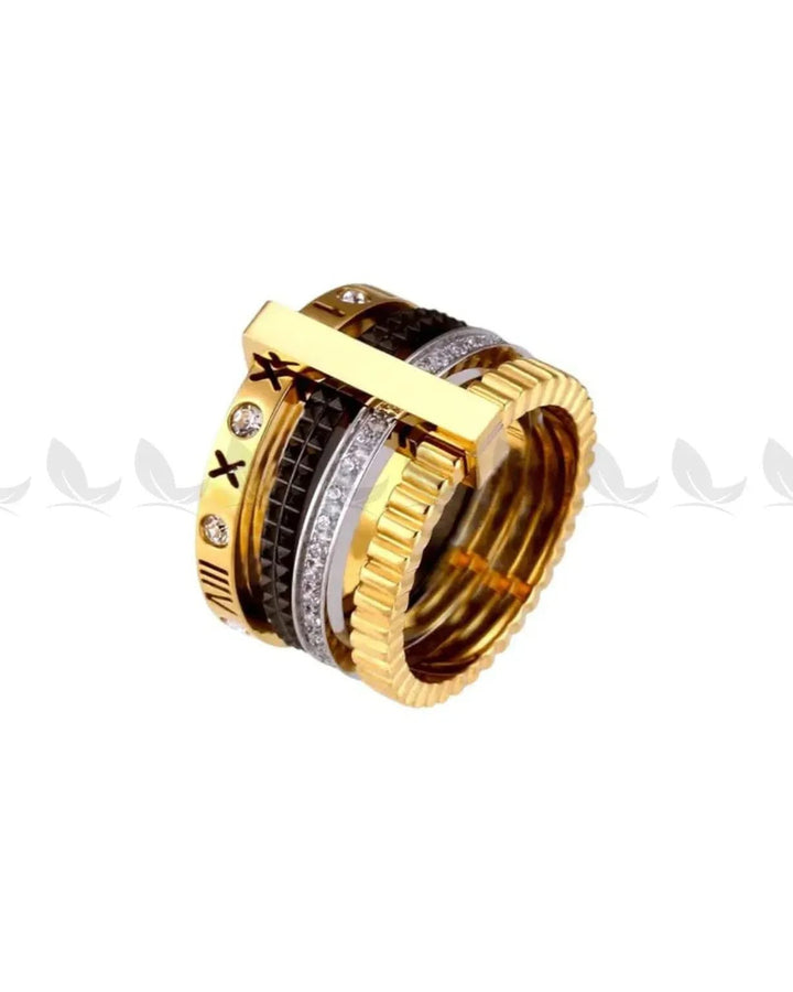 Prism Multi Layer Band Ring Finger Ring - Zeesy Jewellery Pakistan | Premium Artificial & Imitation Jewellery